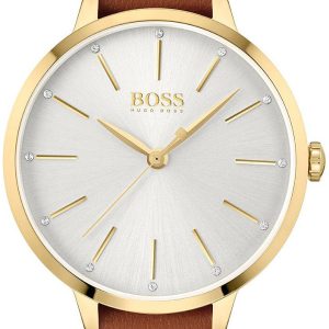 Hugo Boss Damklocka 1502610 Symphony Silverfärgad/Läder Ø38 mm