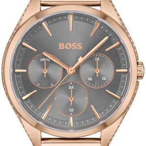 Hugo Boss Damklocka 1502639 Saya Grå/Roséguldstonat stål Ø38 mm