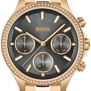 Hugo Boss Hera Damklocka 1502566 Svart/Roséguldstonat stål Ø38 mm