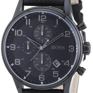 Hugo Boss Herrklocka 1512567 Aeroliner Svart/Läder Ø44 mm