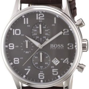 Hugo Boss Herrklocka 1512570 Aeroliner Grå/Läder Ø44 mm