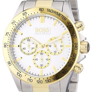 Hugo Boss Herrklocka 1512960 Ikon Vit/Gulguldtonat stål Ø44 mm