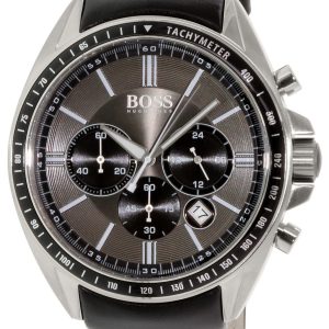 Hugo Boss Herrklocka 1513085 Chronograph Grå/Läder Ø43 mm