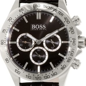 Hugo Boss Herrklocka 1513178 Ikon Svart/Läder Ø44 mm