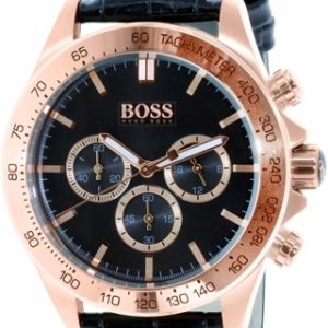 Hugo Boss Herrklocka 1513179 Ikon Svart/Läder Ø44 mm