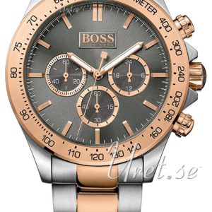 Hugo Boss Herrklocka 1513339 Ikon Grå/Roséguldstonat stål Ø44 mm