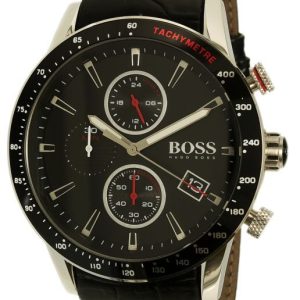 Hugo Boss Herrklocka 1513390 Rafale Svart/Läder Ø45 mm