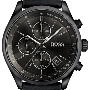 Hugo Boss Herrklocka 1513474 Chronograph Svart/Läder Ø43 mm