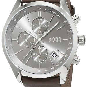 Hugo Boss Herrklocka 1513476 Chronograph Grå/Läder Ø44 mm