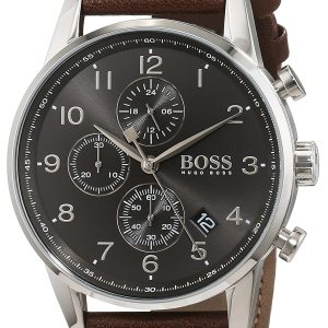 Hugo Boss Herrklocka 1513494 Chronograph Grå/Läder Ø44 mm