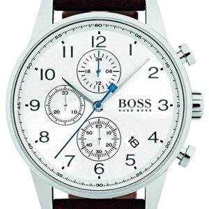 Hugo Boss Herrklocka 1513495 Chronograph Vit/Läder Ø44 mm