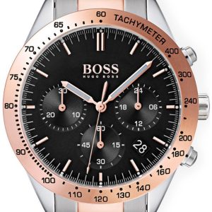 Hugo Boss Herrklocka 1513584 Talent Svart/Roséguldstonat stål Ø42