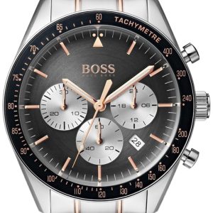 Hugo Boss Herrklocka 1513634 Grå/Roséguldstonat stål Ø44 mm