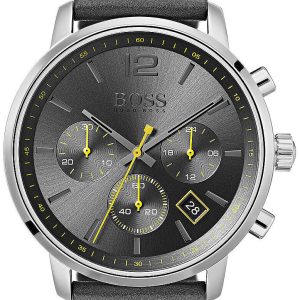 Hugo Boss Herrklocka 1513658 Attitude Grå/Läder Ø42 mm