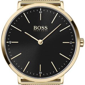 Hugo Boss Herrklocka 1513735 Svart/Gulguldtonat stål Ø40 mm