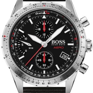 Hugo Boss Herrklocka 1513770 Svart/Läder Ø44 mm