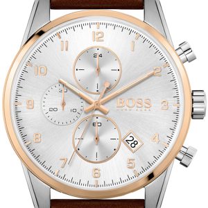 Hugo Boss Herrklocka 1513786 Silverfärgad/Läder Ø44 mm