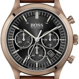 Hugo Boss Herrklocka 1513800 Svart/Läder Ø44 mm