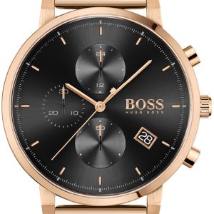 Hugo Boss Herrklocka 1513808 Svart/Roséguldstonat stål Ø43 mm