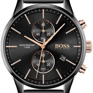 Hugo Boss Herrklocka 1513811 Associate Svart/Stål Ø42 mm