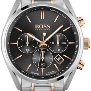 Hugo Boss Herrklocka 1513819 Champion Svart/Roséguldstonat stål