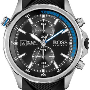 Hugo Boss Herrklocka 1513820 Globetrotter Svart/Gummi Ø46 mm