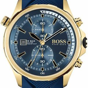 Hugo Boss Herrklocka 1513822 Globetrotter Blå/Gummi Ø46 mm