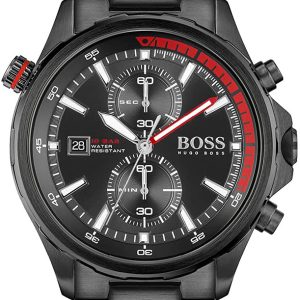 Hugo Boss Herrklocka 1513825 Globetrotter Svart/Stål Ø46 mm