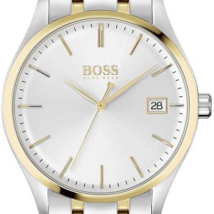 Hugo Boss Herrklocka 1513835 Commissioner Silverfärgad/Gulguldtonat