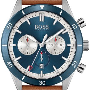 Hugo Boss Herrklocka 1513860 Santiago Blå/Läder Ø44 mm