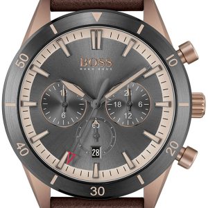 Hugo Boss Herrklocka 1513861 Santiago Grå/Läder Ø44 mm