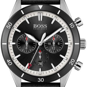 Hugo Boss Herrklocka 1513864 Santiago Svart/Läder Ø44 mm