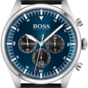 Hugo Boss Herrklocka 1513866 Pioneer Blå/Läder Ø44 mm