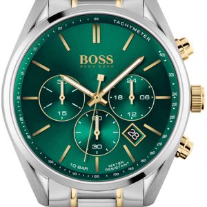 Hugo Boss Herrklocka 1513878 Champion Grön/Gulguldtonat stål Ø44 mm