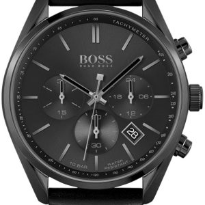 Hugo Boss Herrklocka 1513880 Champion Svart/Läder Ø44 mm