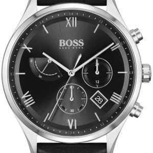 Hugo Boss Herrklocka 1513888 Gallant Svart/Läder Ø43 mm