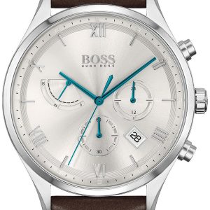 Hugo Boss Herrklocka 1513889 Gallant Silverfärgad/Läder Ø43 mm