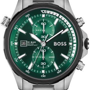 Hugo Boss Herrklocka 1513930 Globetrotter Grön/Stål Ø46 mm