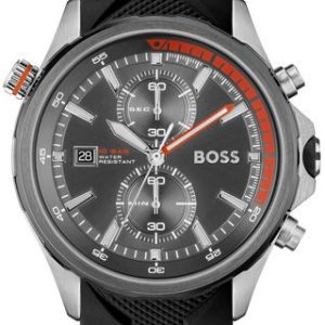 Hugo Boss Herrklocka 1513931 Globetrotter Grå/Gummi Ø46 mm