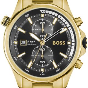 Hugo Boss Herrklocka 1513932 Globetrotter Svart/Gulguldtonat stål