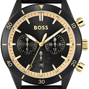 Hugo Boss Herrklocka 1513935 Santiago Svart/Textil Ø44 mm