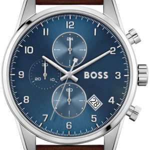 Hugo Boss Herrklocka 1513940 Skymaster Blå/Läder Ø44 mm