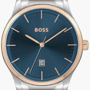 Hugo Boss Herrklocka 1513978 Reason Blå/Roséguldstonat stål Ø43 mm