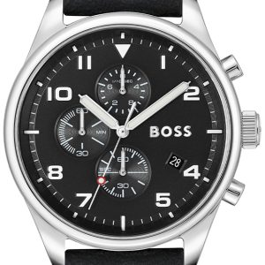 Hugo Boss Herrklocka 1513987 View Svart/Läder Ø44 mm