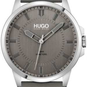 Hugo Boss Herrklocka 1530185 First Grå/Läder Ø43 mm