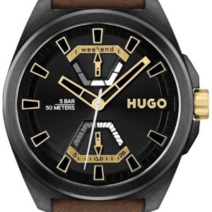 Hugo Boss Herrklocka 1530241 Expose Svart/Läder Ø44 mm