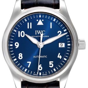 IWC Herrklocka IW324008 Pilots Classic Blå/Läder Ø36 mm