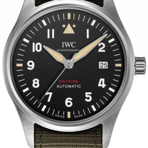 IWC Herrklocka IW326805 Pilots Svart/Textil Ø39 mm