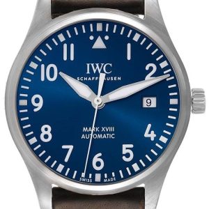 IWC Herrklocka IW327010 Pilots Classic Blå/Läder Ø40 mm