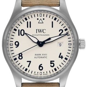 IWC Herrklocka IW327017 Pilots Vit/Läder Ø40 mm